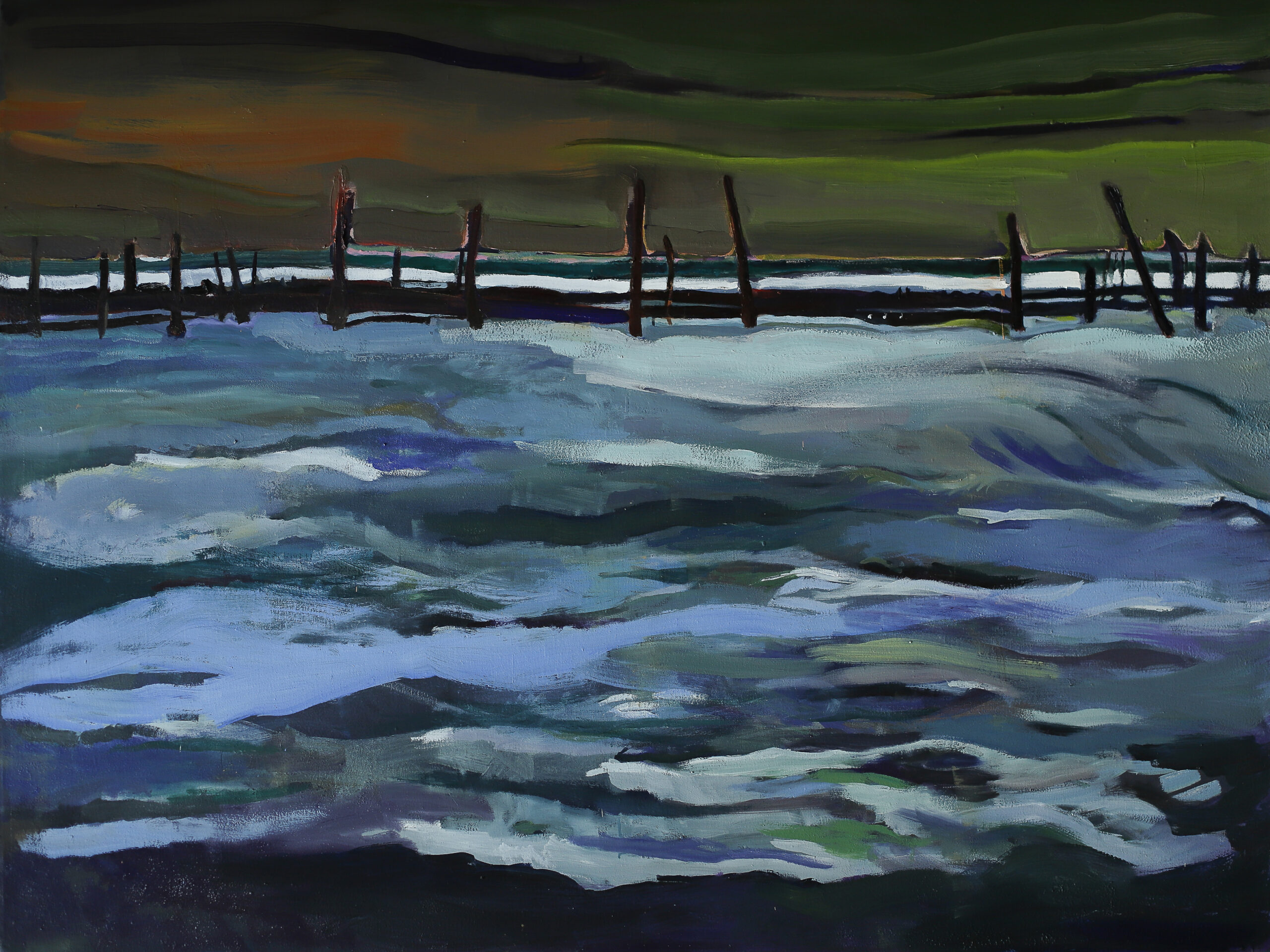 Ölbild von Ewa Kaja mit dem Titel das Meer.