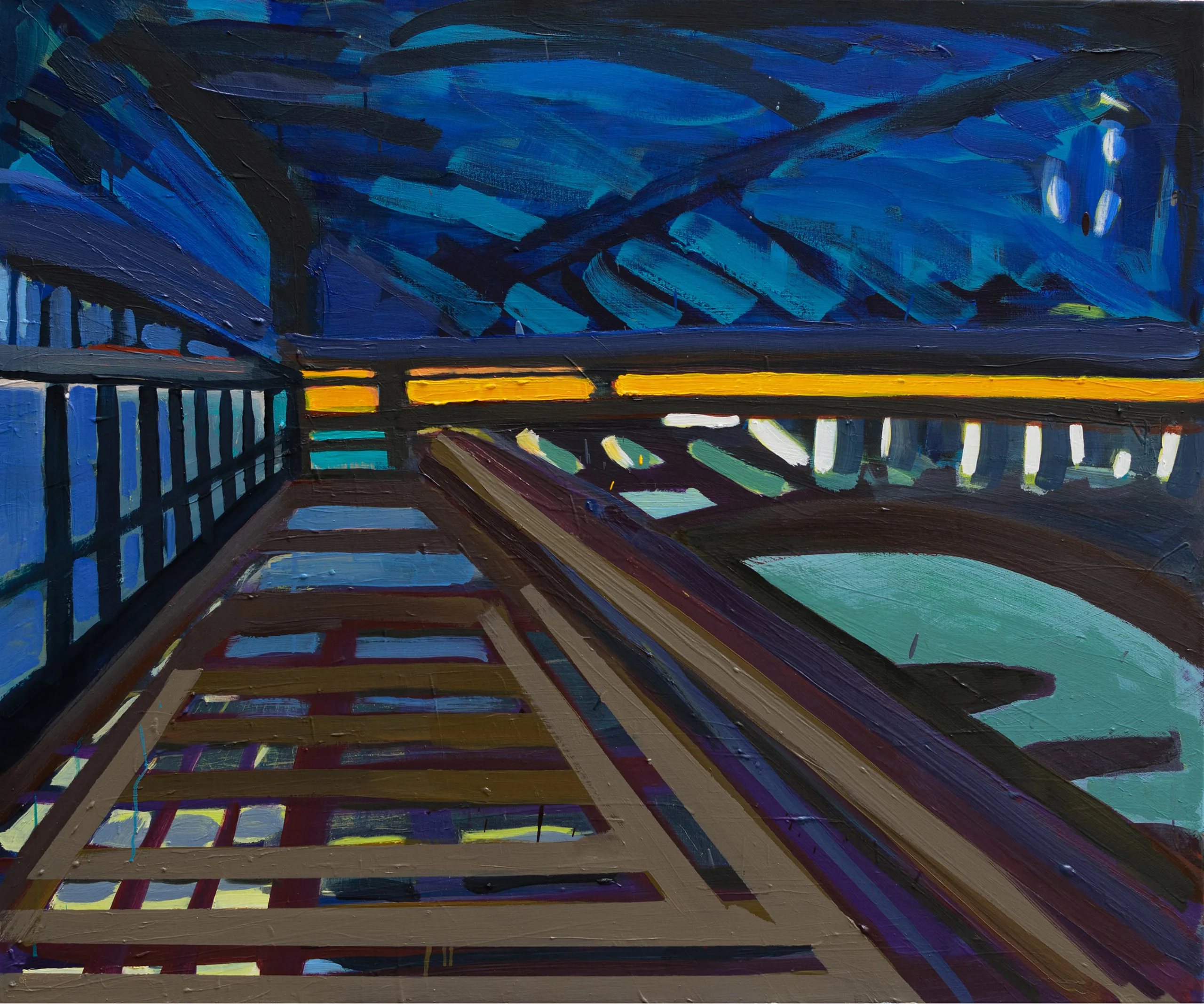 Schwimmbad, 120 x 100 cm, 2019